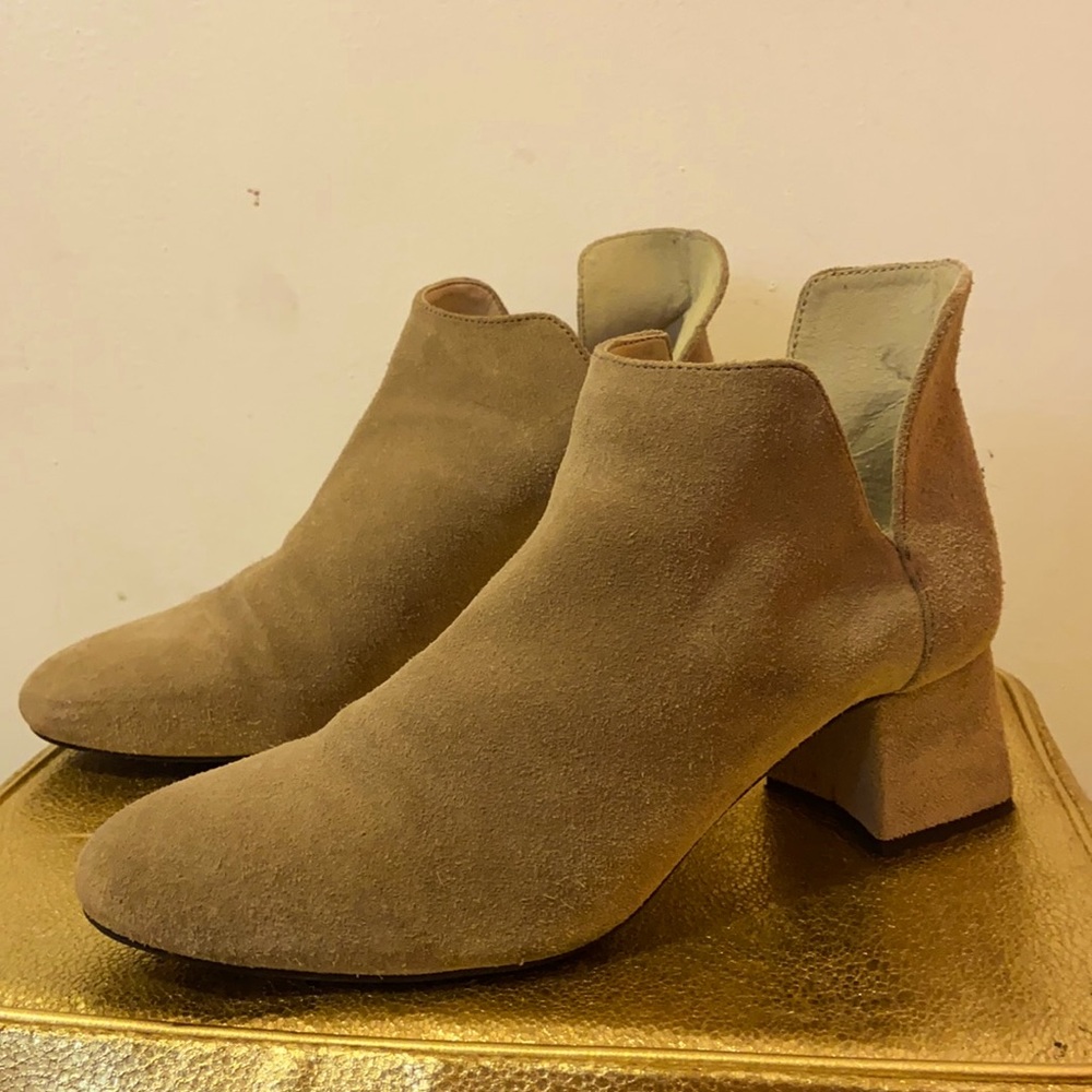 Zara Suede Taupe Booties